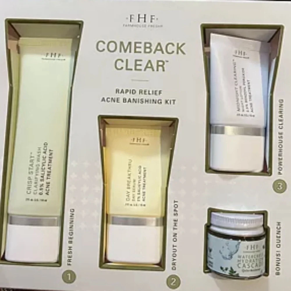 Farmhouse Fresh SEALED Comeback Clear Acne Banishing Kit *NEW*